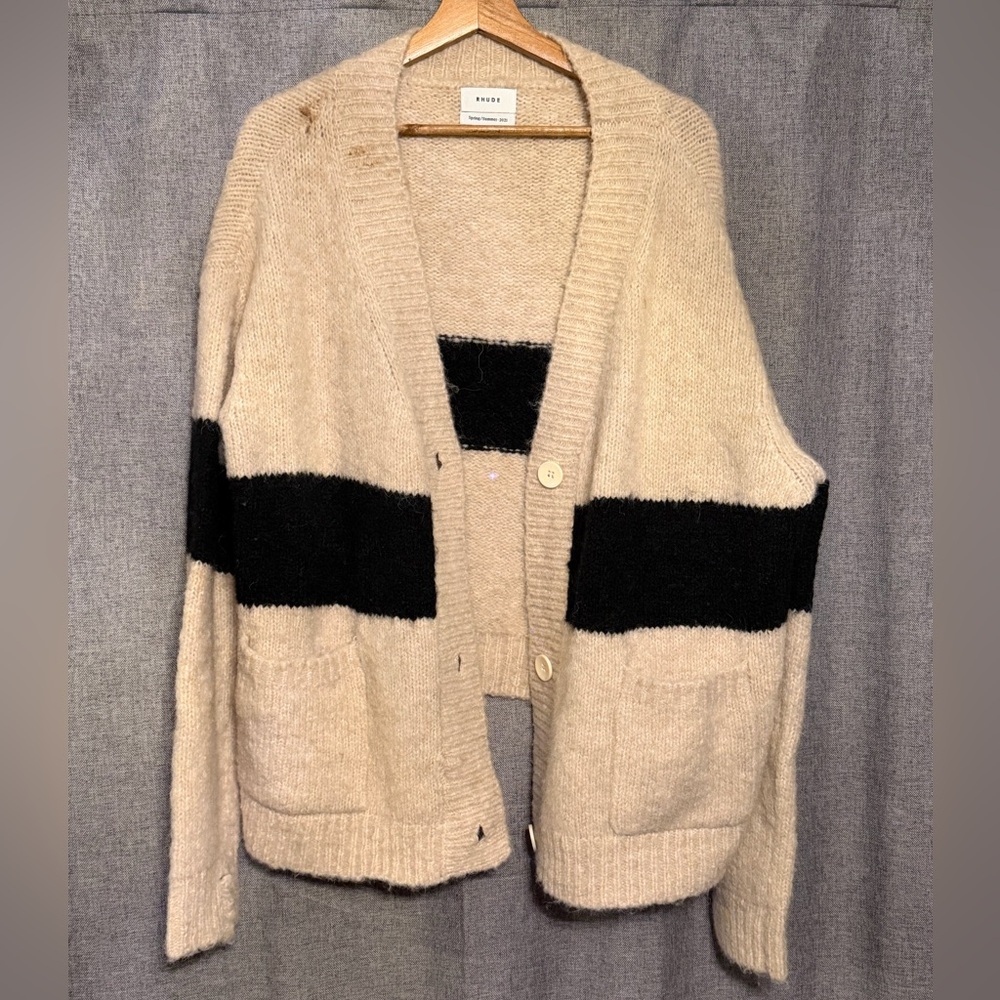 Rhude Beige and Black Women's Cardigan